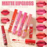 Peel-off Lip Gloss Waterproof Long Lasting Non-Stick Cup Beauty Red Lipstick Matte Rose Tear-off Liquid Tattoo Lip Stain Make Up