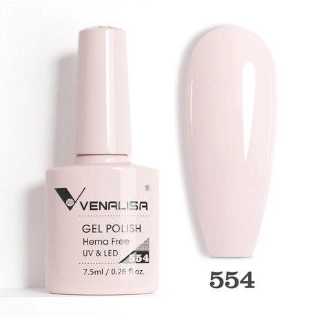 VIP5 Venalisa Nail Gel Polish Jelly Color HEMA/TPO FREE Nude Pink Semi Permanent Soak Off UVLED Gel Polish Sparkle Gel Varnish