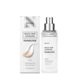 Color Changing Foundation Hyaluronic Acid Waterproof Oil Control High Coverage Makeup Base Magic Covering Foundation Liquid 30ml