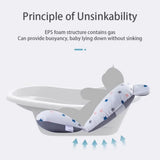 PANGDUBE Baby Bathtub Pad Ajustable Bath Support Seat Newborn Bathing Cushion 0~1 Year Old Baby Bathtub Floating Seat for Shower