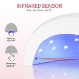 YIKOOLIN SUN 1S 48W UV LED Nail Lamp Professional Fast Dryer Automatic Sensor LCD Display Nail Gel Curing Light Box for Salon