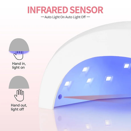YIKOOLIN SUN 1S 48W UV LED Nail Lamp Professional Fast Dryer Automatic Sensor LCD Display Nail Gel Curing Light Box for Salon