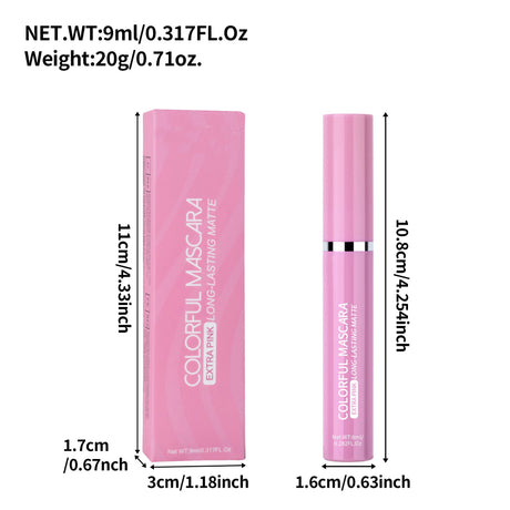 Colored Mascara Eyelashes Blue Pink Green Colorful Waterproof Mascara Charming Long Lasting Curling Mascara Eye Christmas Makeup
