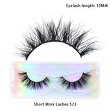 LEHUAMAO 12mm-15mm Short Natural 3D Mink Lashes Fluffy Wispy False Eyelashes 100% Cruelty Free Eyelash Extensio Face Makeup