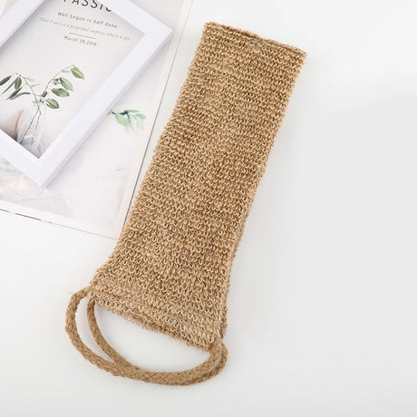 Exfoliating Back Scrubber, Shower Bath Towel Strap with Handle