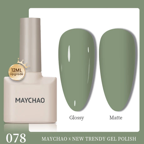 MAYCHAO 12ml Gel Nail Polish Set Professional Salon Nail Art Gels Varnish UV LED Semi Permanent Nail Lacquer Nail Supplies