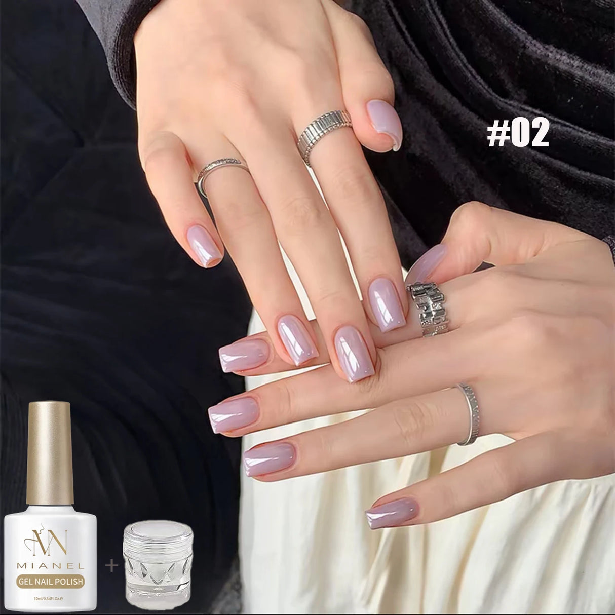 MAINEL 1-12Pcs Fashion Nude Shiny Soak Off UV Gel Nail Gel Polish Cosmetics Nail Art Nails Gel Polish Tips Nail Varnish