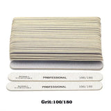 100Pcs Wooden Nail File Professional Sanding Buffer Files 100/180/240 Double Side For Salon Manicure Pedicure UV Gel Tips Tools