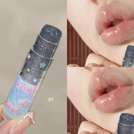 Fruit Jelly Shimmer Color-Change Lip Balm Hydrating Moisturizer Tinted Lip Care for Plump Juicy Lips Water Gloss Lipstick Makeup