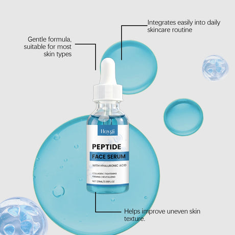 Korean SkinCare Copper Peptide Facial Serum Hyaluronic Acid Collagen Hydrating Lightweight Moisturizing Wrinkle Smoothing