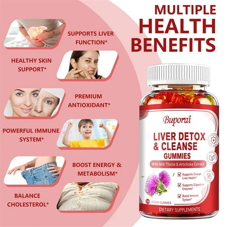 Liver Cleanse & Detox Gummies - Improve Digestion, Enhance Immunity, Help Cleanse The Liver and Promote MetabolismSupplements