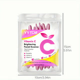 Vitamin C Skin-Brightening and Moisturizing Capsule Essence, Hydrates and Smooths the Skin, Contains Plant-Based Squalane, Vitamin E, Magnolia Oil, and Jojoba Seed Oil for Deep Hydration and Skin Brightening Essence (0.4Gx30