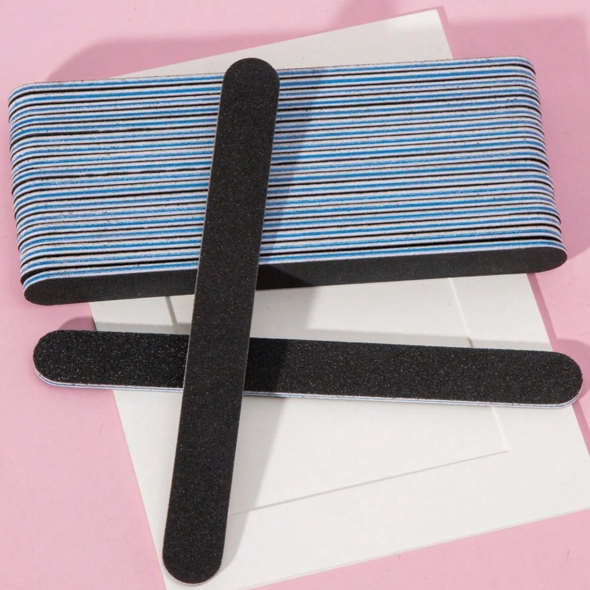 10 Pack Red Core Nail Files Professional Double-Sided 17.8x1.9cm Size for Salon And Home Use
