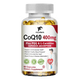 CoQ10 Ubiquinone 400mg Supplement, with L-Carnitine & PQQ, Supports Heart Health, Energy Metabolism, Antioxidant & Vitality