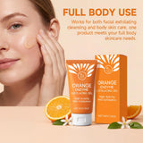 Orange Exfoliating Gel Facial Body Scrub Remove Dead Skin Deep Cleansing Pores Dirt Improve Roughness Whitening Hydrating Scrub