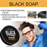 Polygonum Multiflorum Black Hair Soap Darkening Shampoo Bar Repair Gray White Color Dye Face Hair Body Shampoo For Man Women
