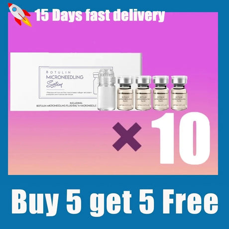 Korean Anti-Aging Microcrystalline Essence Kit with Facial Roller Tool 4*5ML Skin Renewal Facial Skincare