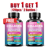 Buy 1 Get 1 Free! Pure Collagen Supplement, for Skin Firmness, Joint Health & Hair Growth, Promotes Youthful Glow, Non-GMO