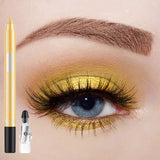 Metallic Blue Pearlescent Eyeshadow Pencil Stick Lasting Waterproof Smoky Glitter Grey White Purple Eye Shadow Highlighter Pen