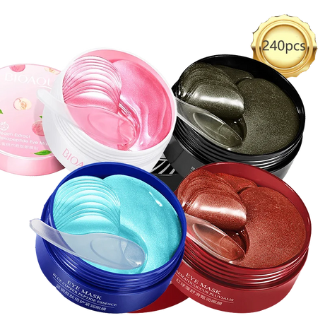 240pcs=120pairs Eye patches Hyaluron Acid & Gold & Seaweed & Black Pearl Hydrating Moisturizing Crystal Collagen Gel Eye Mask