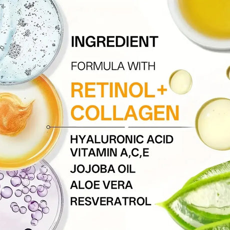 SEYHZE Retinol & Collagen Essence Fluid with Peptides + Ceramides Aloe & Snow Lotus - Brightens Skin Tightens Pores Evens Tone -