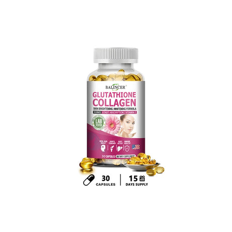 Glutathione Supplements - Collagen Booster Antioxidant Support Liver Detoxification Skin Whitening and Brightening