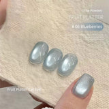 MN 1-20pcs 12ML Pink Gold Cat Eye Ocean Bubble Glass Beads Cat Eye Gel Nail Polish Blue Nails UV Light Nails Green Nails