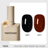 MAYCHAO 12ml Gel Nail Polish Set Professional Salon Nail Art Gels Varnish UV LED Semi Permanent Nail Lacquer Nail Supplies
