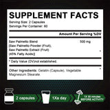 Alxfresh Prostate Health Supplement, Natural Saw Palmetto Extract, Supports Prostate and Hair Growth Capsules for Men and Women