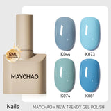 MAYCHAO 12ml Gel Nail Polish Set Professional Salon Nail Art Gels Varnish UV LED Semi Permanent Nail Lacquer Nail Supplies