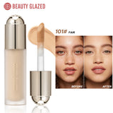 BEAUTY GLAZED Full Coverage Liquid Concealer,Covers Under Eye Dark Circles & Blemishes,Long-Lasting Waterproof