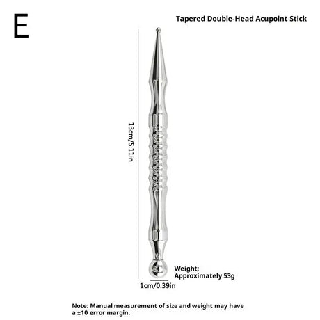New Acupuncture Stick Double Head Face Massage Tool, Stainless Steel Acupressure Pen, Ear & Body Acupoint Probe For Muscle Relie