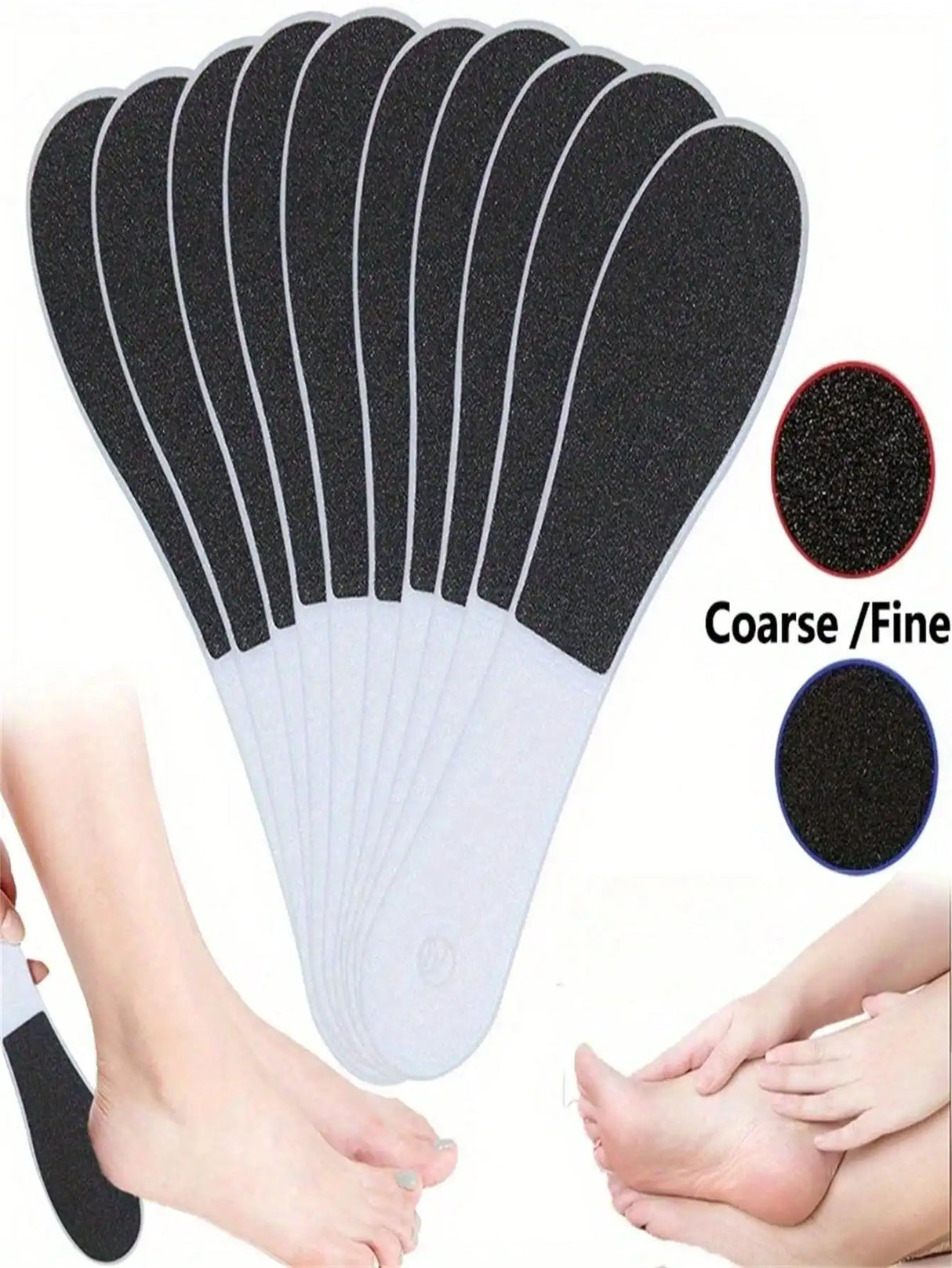 10 double sanded foot files, coarse and fine grinding, double-sided foot scraper, soft foot scab remover, foot care heel scrub