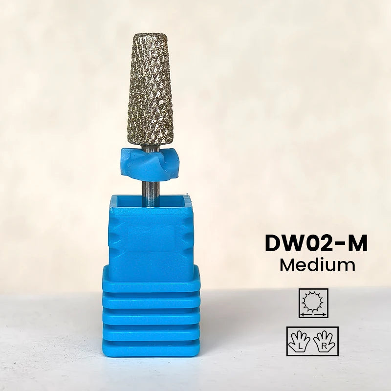 Diamond Ceramic Nail Drill Bits Milling Cutter For Manicure Left Right Rotary Cuticle Files Buffer DIY Nails Accessories Tools
