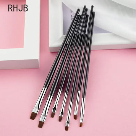 New 2025 Multiple nail art nail brush Design Tip Drawing Carving Dotting Nail Pen Builder Flat Liner Acrylic Gel Polish Manicure