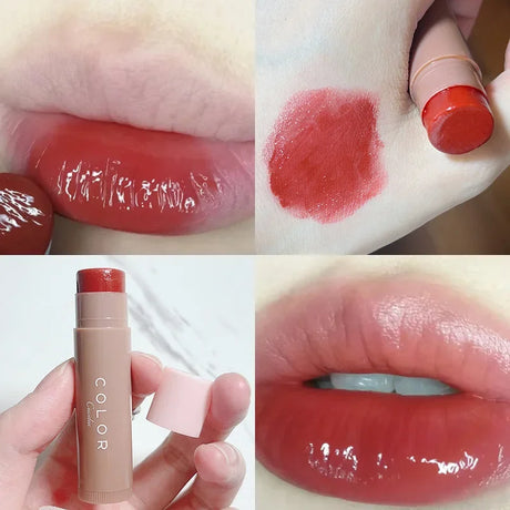 1/3 Pcs Fruity Lip Balm Moisturizing Lip Gloss Nature Nourishing Temperature Change Color Lipstick Cute Jelly Tinted Lip Care