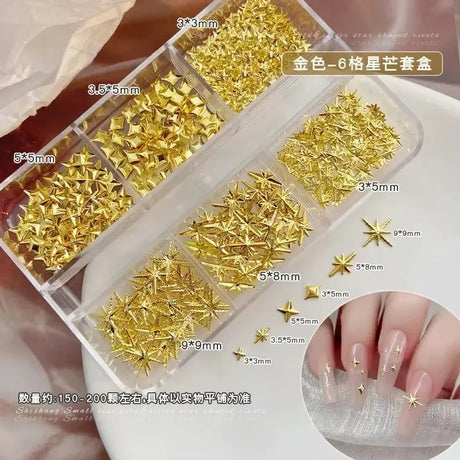 Conch Shell Coconut Tree Mermaid Tail Star Butterfly Heart Rhinestone Bowknot Christmas Snowflake Nail Art Accessory Decorations