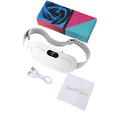Menstrual Heating Pad Smart Abdominal Massager Warm Palace Belt Waist Vibration Massage Device for Cramps Period Pain Relief