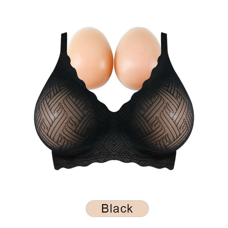 LERVANLA Artificial Silicone Breasts Forms Pads Fake Boobs Chest Women's Silicone Underwear Eexy Breast Padded Bra Becomes Big