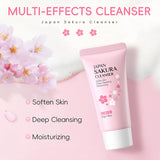 LAIKOU Japan Sakura Cleanser Gentle Deep Cleaning Oil Control Moisturizing Shrink Pores Face Skin Care Skin Cleanser 50g