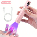 Handheld Nail UV Lamp With Screen Display, Suitable For Gel Manicure, Mini Nail Lamp, Portable LED Nail Dryer, USB Nail Curing Machine, Quick Curing Nail & Foot Care Tool