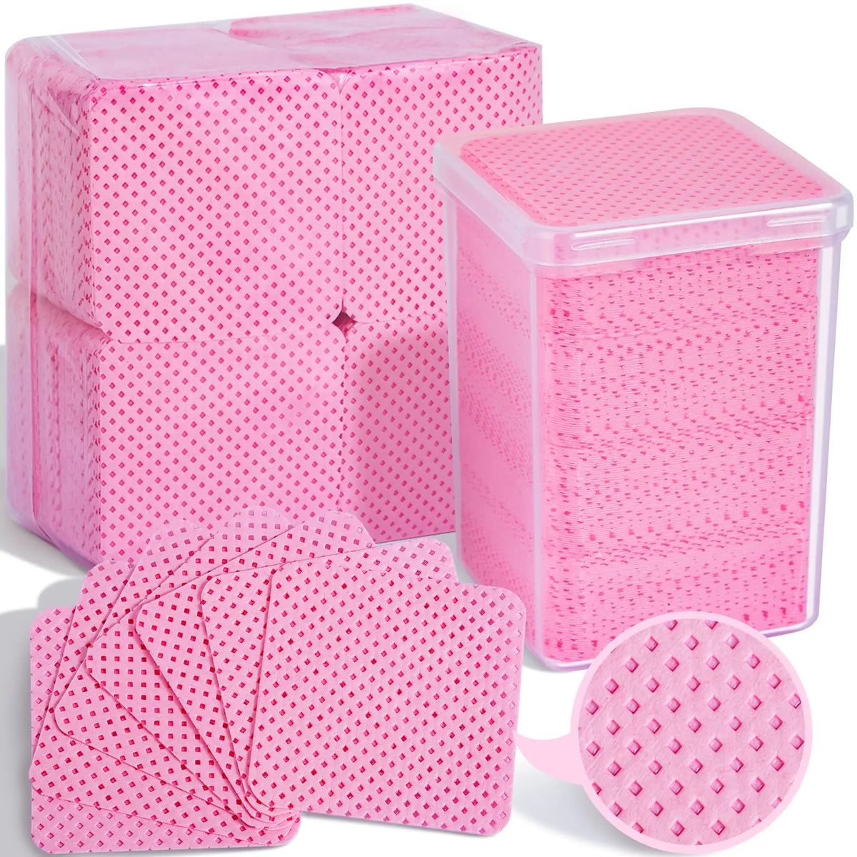 200Pcs Lint Free Nail Wipes Eyelash Glue Wipes Nail Polish Remover Pads Gel Nail Cleansing Wipes Suitable for Home or Salon Use