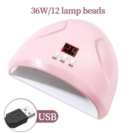 LULAA Portable Nail Lamp Professional Fast Curing Nail Dryer UV LED Nail Light for Acrylic Nails Gel Polish Travel Home