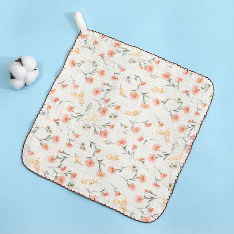 Washcloth Facecloth Baby Cotton Square Towels Handkerchief Muslin Cloth Feeding Bib Infant Wash Hand Face Wipes