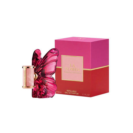 LA Bom. b.A 2.7oz female perfume, fresh flower and fruit fragrance, dragon fruit integration, unique butterfly design