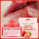 Strawberry Lip Scrub & Repair, Exfoliator & Moisturizer for Chapped, Dry and Flaky Lips,Sugar Lip Scrub Improve Dullness Remove.
