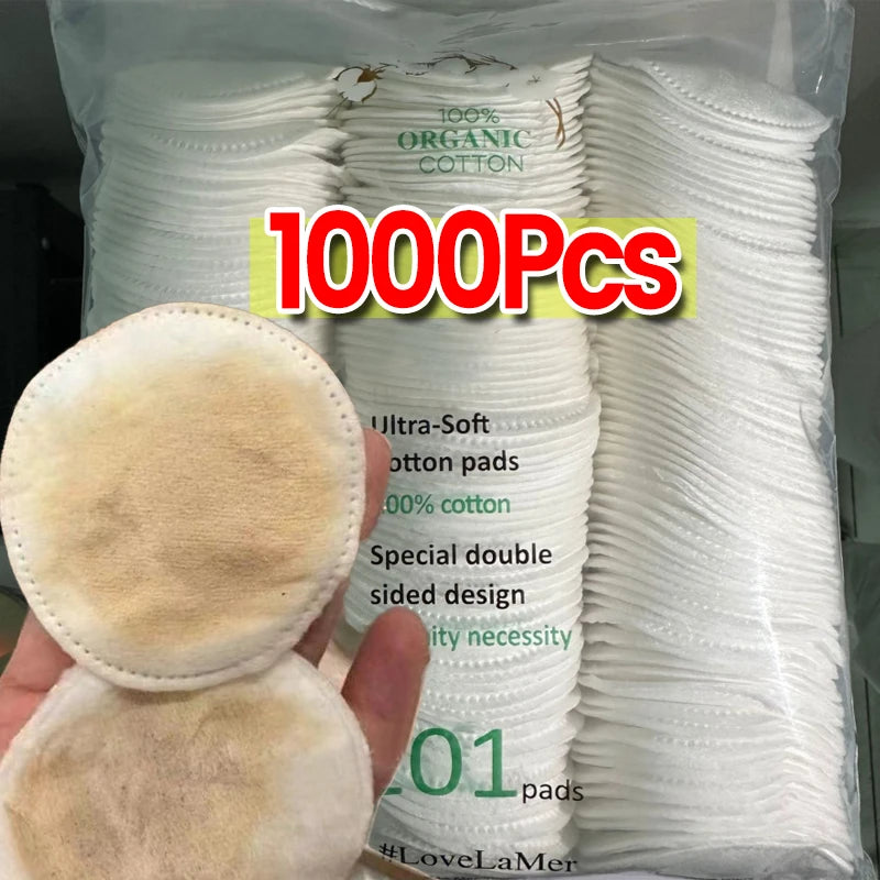 Facial Makeup Remover Disposable Cotton Pads Soft Breathable Double Sided Round Nail Polish Remover Cleansing Pads Makeup Tools