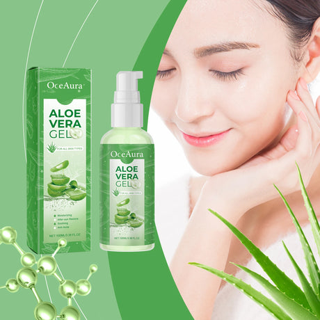 Hydrating Aloe Vera Gel Soothe Dry Skin Repair Sunburn Moisturizing Face Cream Improve Bulky Pores Shrink Natural Sleeping Mask