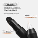Pearlescent Eyeshadow Pencil Stick Highlight Stick, Black & Grey Shimmer Eye Shadow Pen with Eyeliner, 1pc