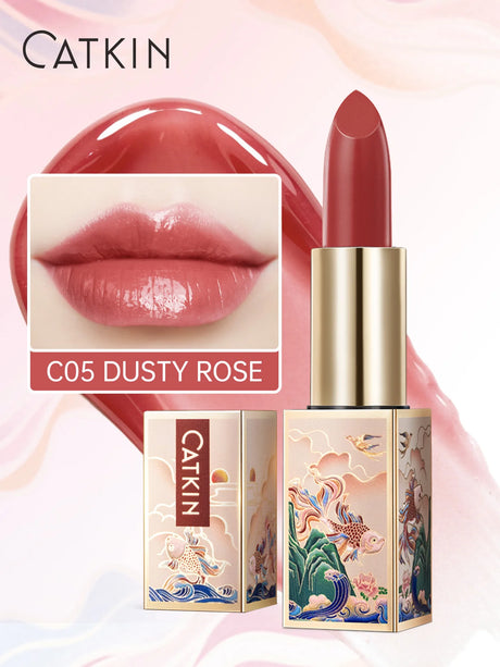 CATKIN Tinted Lip Balm Color Changing Lipstick Ultra Hydrating Natural Lip Moistrurizer with Vitamin E Nourishing For Cracked &